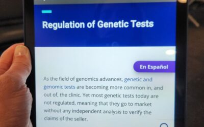 National Institue of Health Statment Confirms Lack of Regulation of Genetic Tests